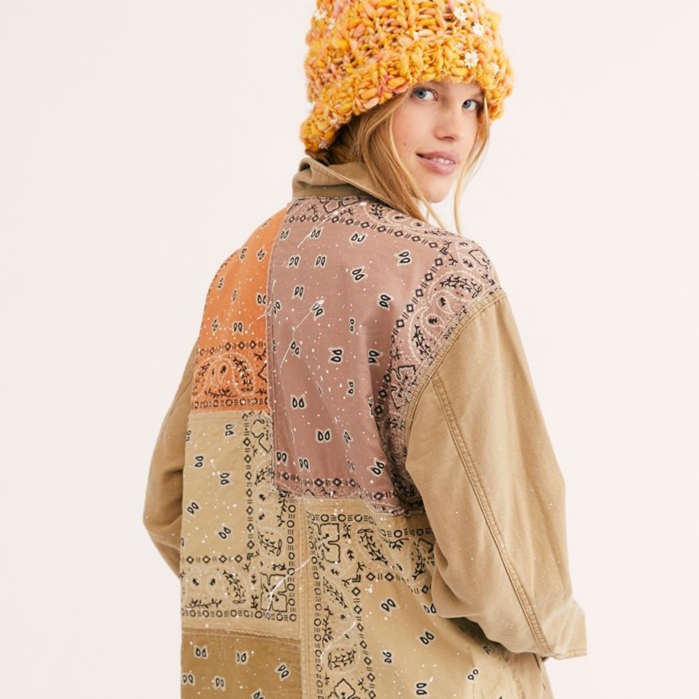 Free People Multicolor Patchwork Utility Jacket - image 1